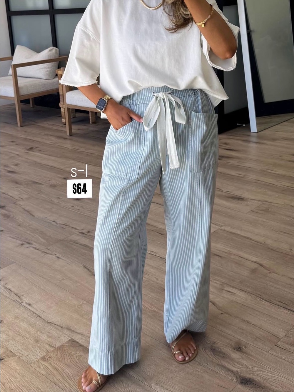 Talulah Ryker Stripe Drawstring Pants